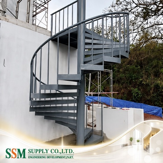 บันไดเหล็กภายนอก (Outdoor Steel Stair)
