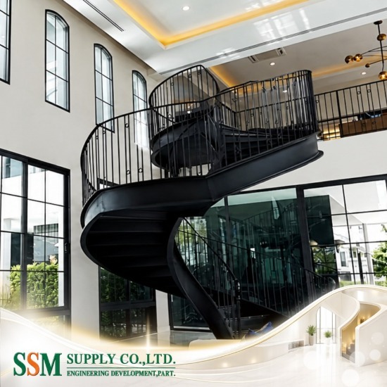 โรงงานผลิต บันไดวนเหล็กบ้านคอนโด (Spiral Stair) ราคาโรงงาน